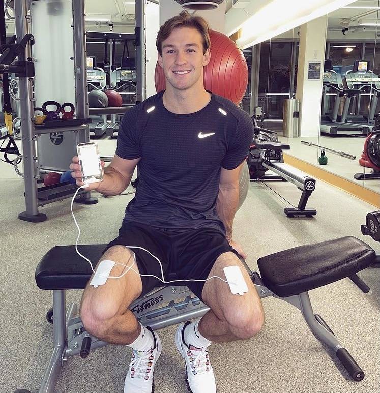 Tucker Stephenson, TENS Unit, muscle recovery, soccer training