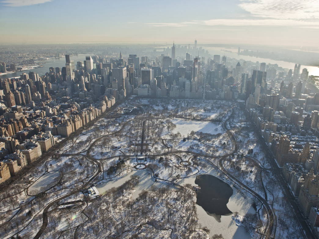 Central Park with snow cover