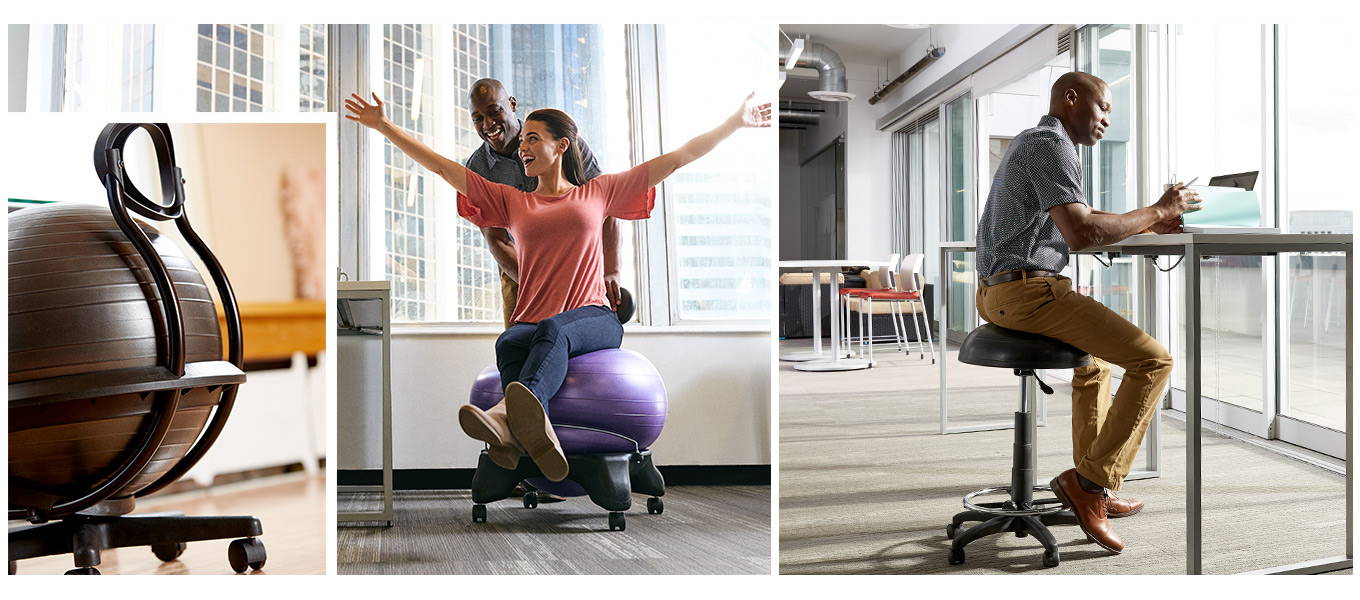 Classic Balance Ball Chairs and Stools to Actively Sit