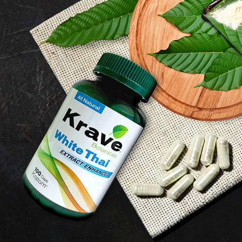 Krave Kratom Extract Enhanced Capsules White Thai