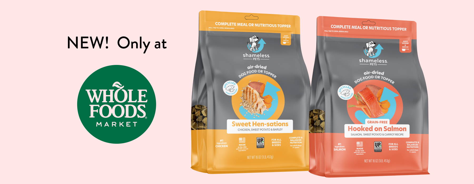 Shameless Pets Air-dried dog food or topper at Whole Foods Market