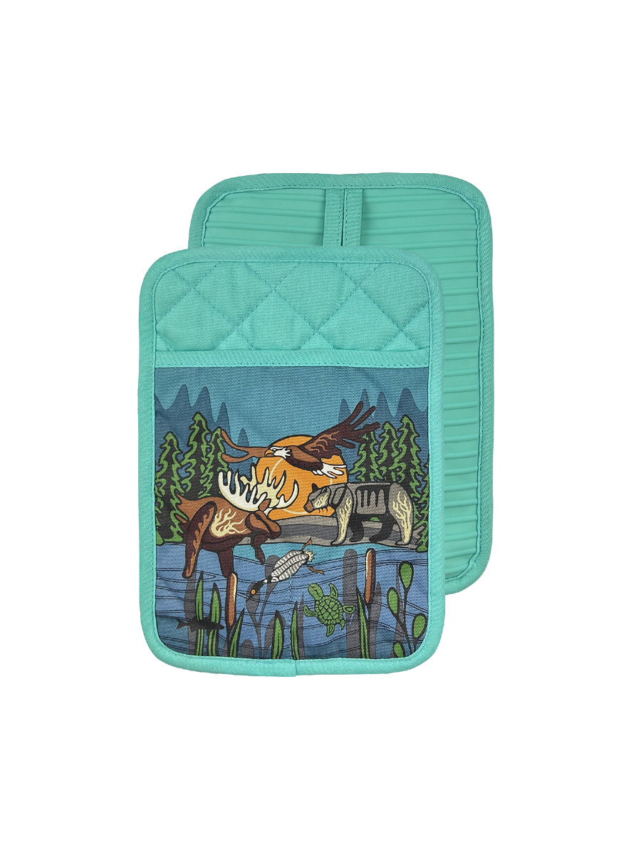 All My Relatives (Indinawemaaganidag) Oven Mitt