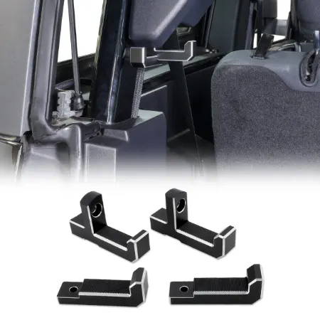 IAG I-Line Rear Trunk Hook for 2021+ Ford Bronco Two Door, T & J Shape 4 Pcs, close up and installed