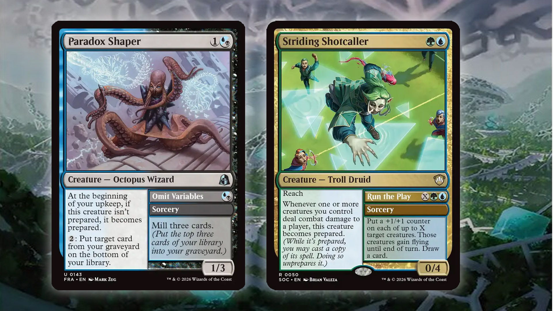 Two MTG Hexhaven cards from Reality Fracture