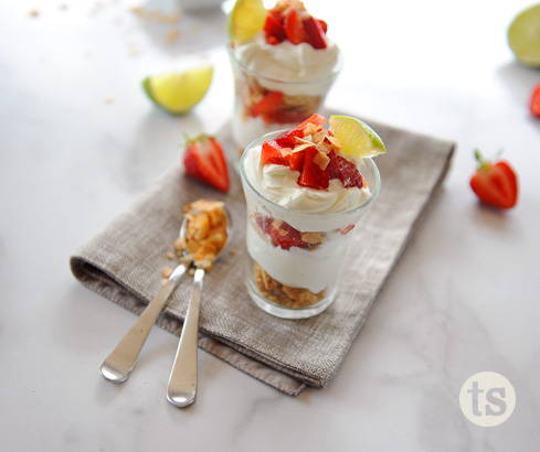 strawberry lime mini trifles