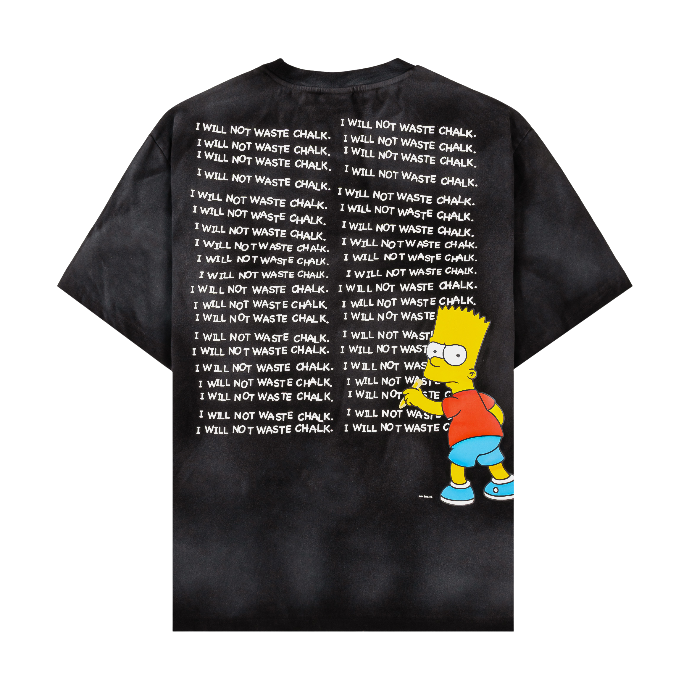 Black tie-dye t-shirt featuring 