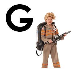 Image of girl wearing Ghostbusters costume. Shop all Letter G costumes. 
