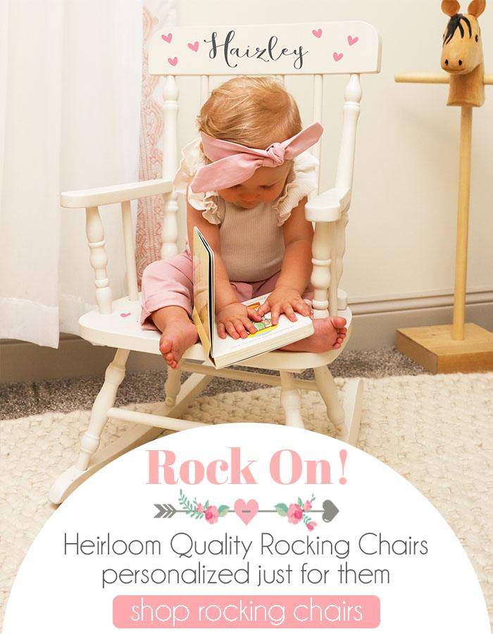 childs personalized rocking chair