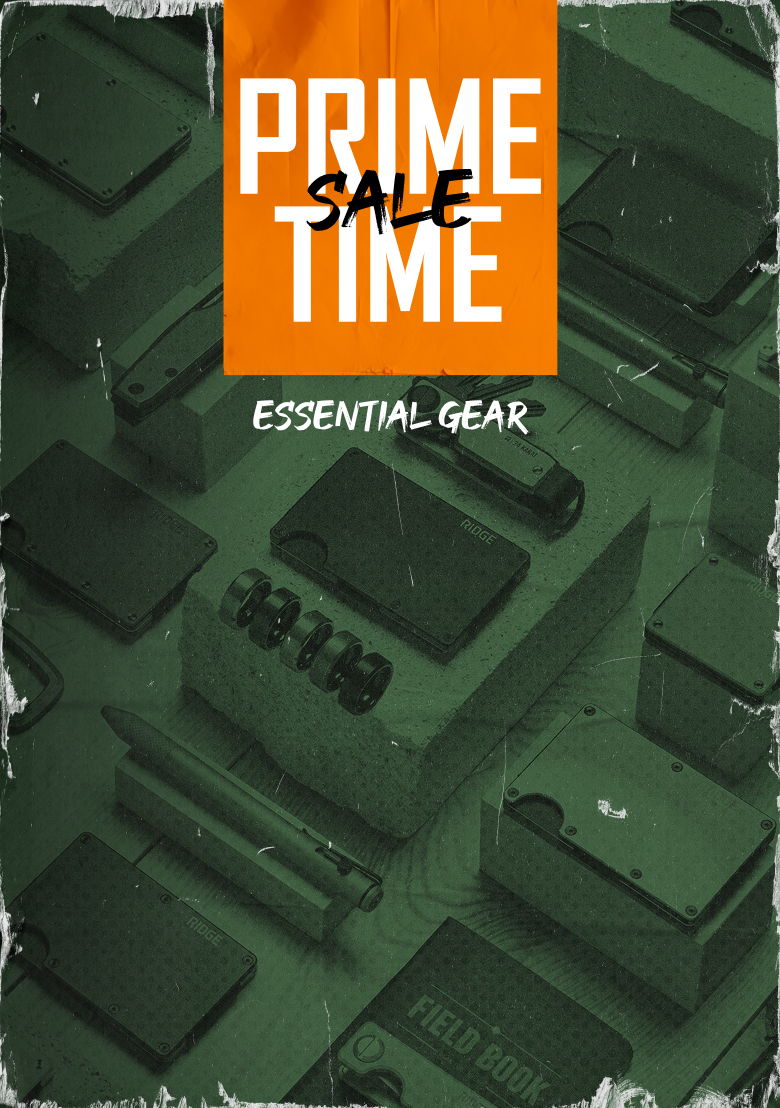Promotional image for a sale featuring essential gear.