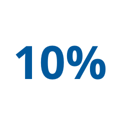 Icon with 10% 