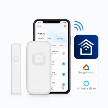 Leona Smart Home Door Sensor compatible with Alexa and Google Home