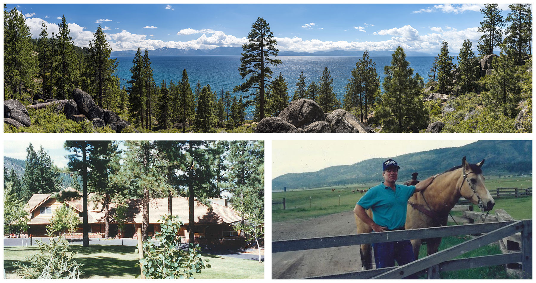 Collage of Sierra Nevada and the Kirsch house and family farm.