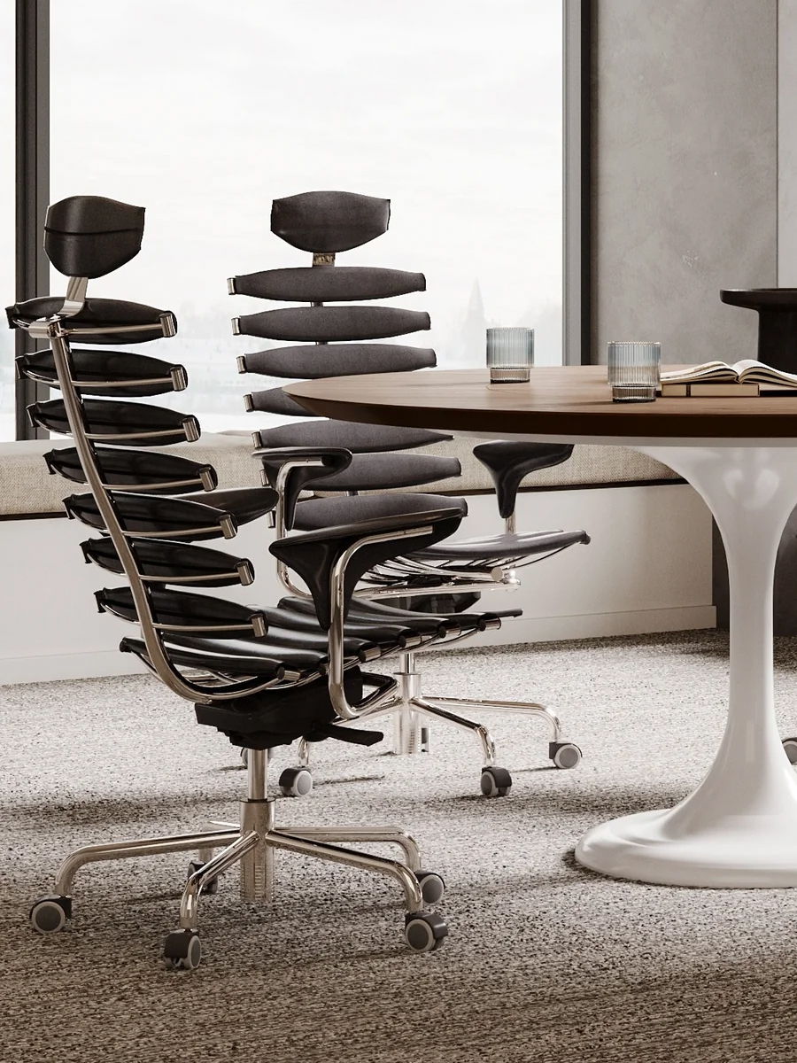 Modern office Desede DS2100 Office chairs beside a round table in a stylish workspace.