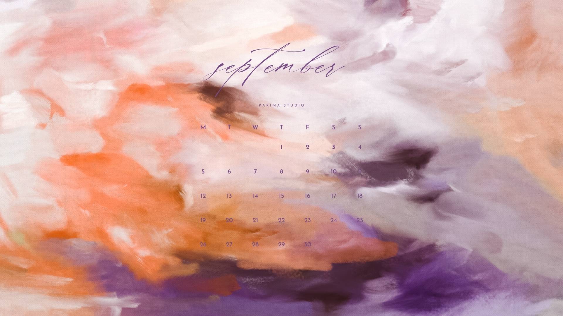 September calendar and wallpaper download