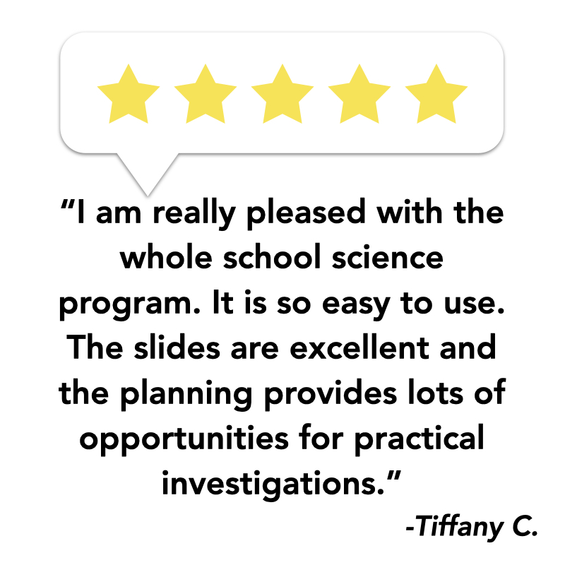 5 star review of PlanBee's Science Curriculum Pack