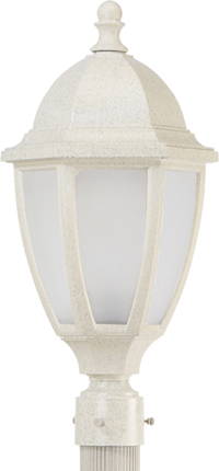 Wave Lighting S11TF Full Size Post Lantern in Sandstone finish with Frosted Acrylic Lens