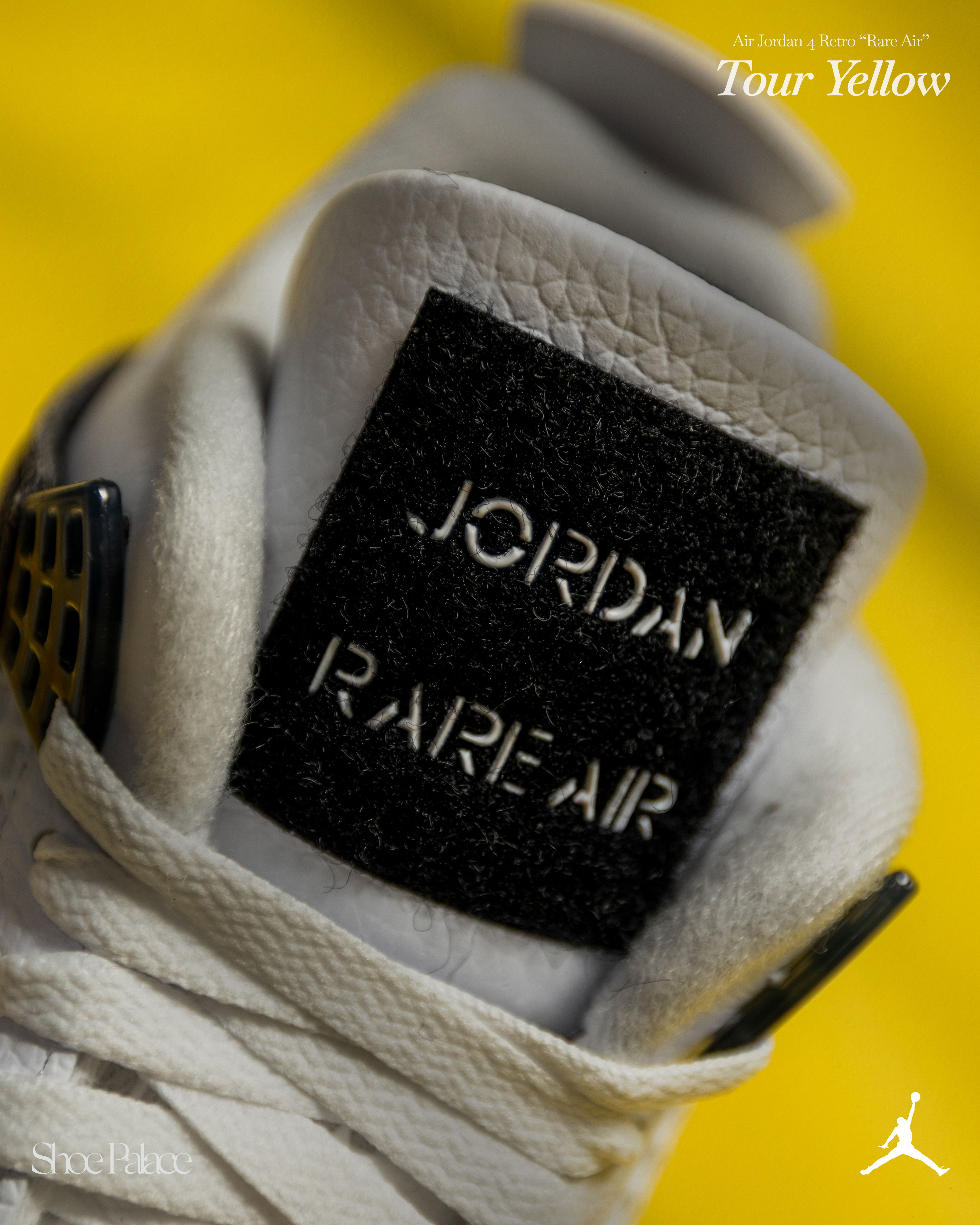 Close-up of a sneaker tag with 
