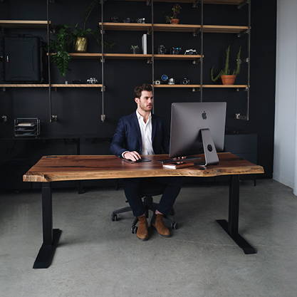 Live Edge Standing Desk The Alive Desk Ergonofis