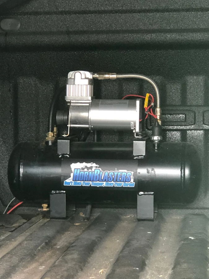 Completed S6 Shocker XL horns plus 228H air system on Chris' 2021 GMC Denali photo 5