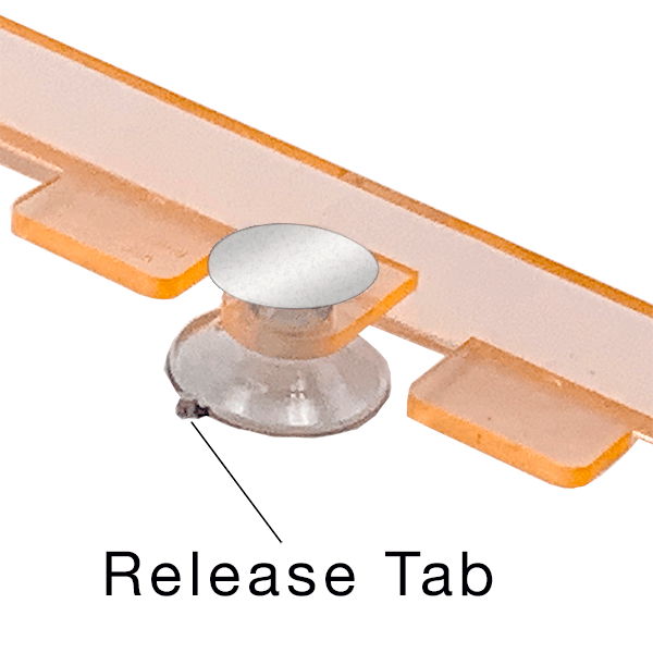 Release Tabs on Suction Cups