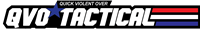 Logo for QVO Tactical with star and stripes design.