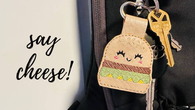 Embroider a Cheeseburger Charm
