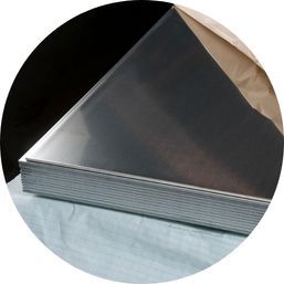 Stack of aluminum sheets