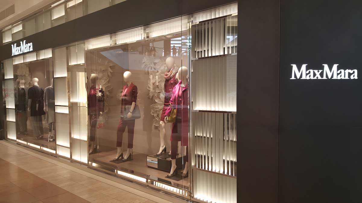 Fashion store display lighting example with LED strip lights