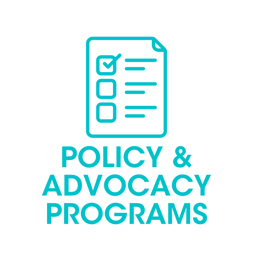 Policy and Advocacy programs graphic