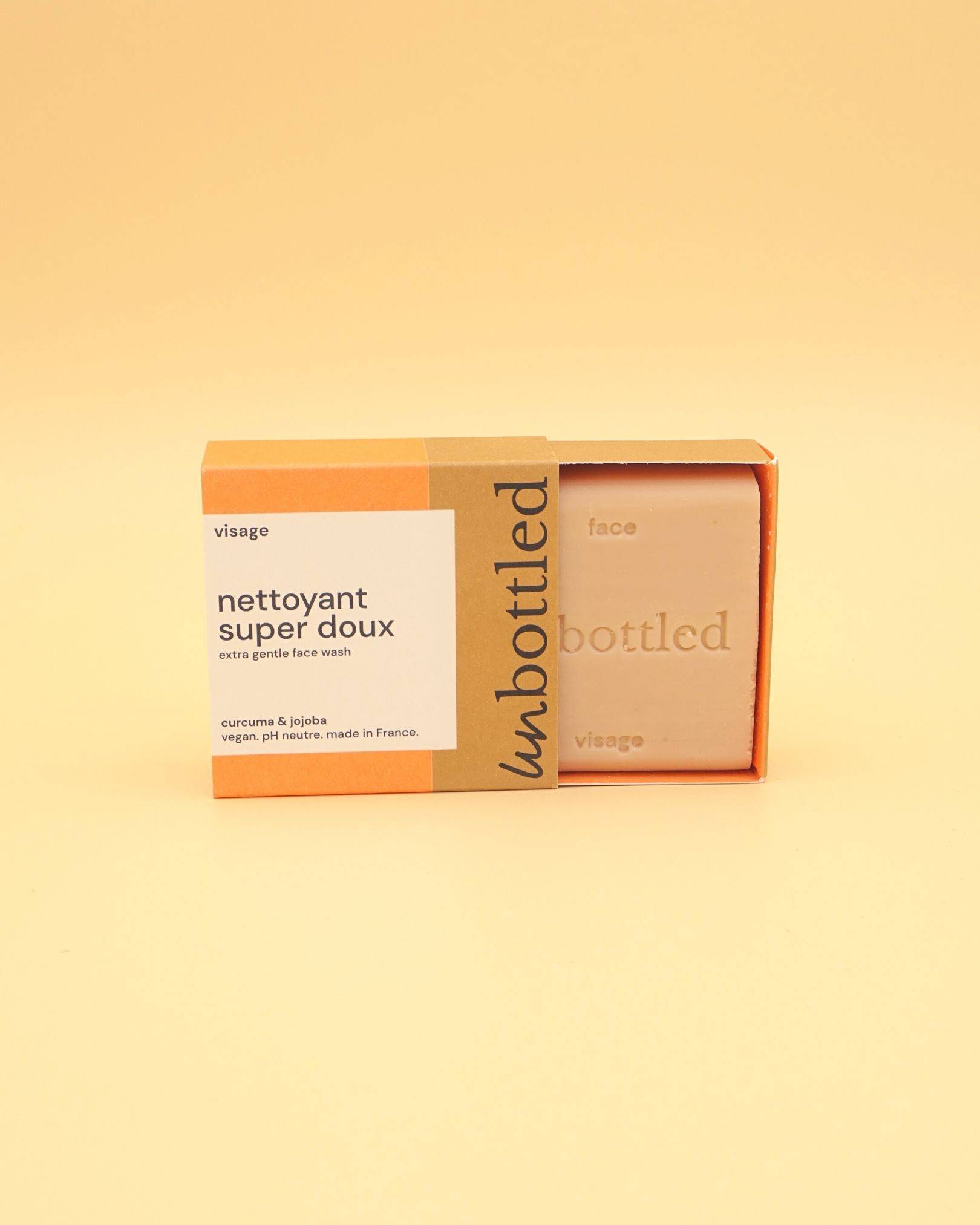 Nettoyant Visage Super Doux Unbottled Au Jojoba & Curcuma - 30g - Vegan