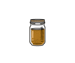An illustration of a jar of honey.