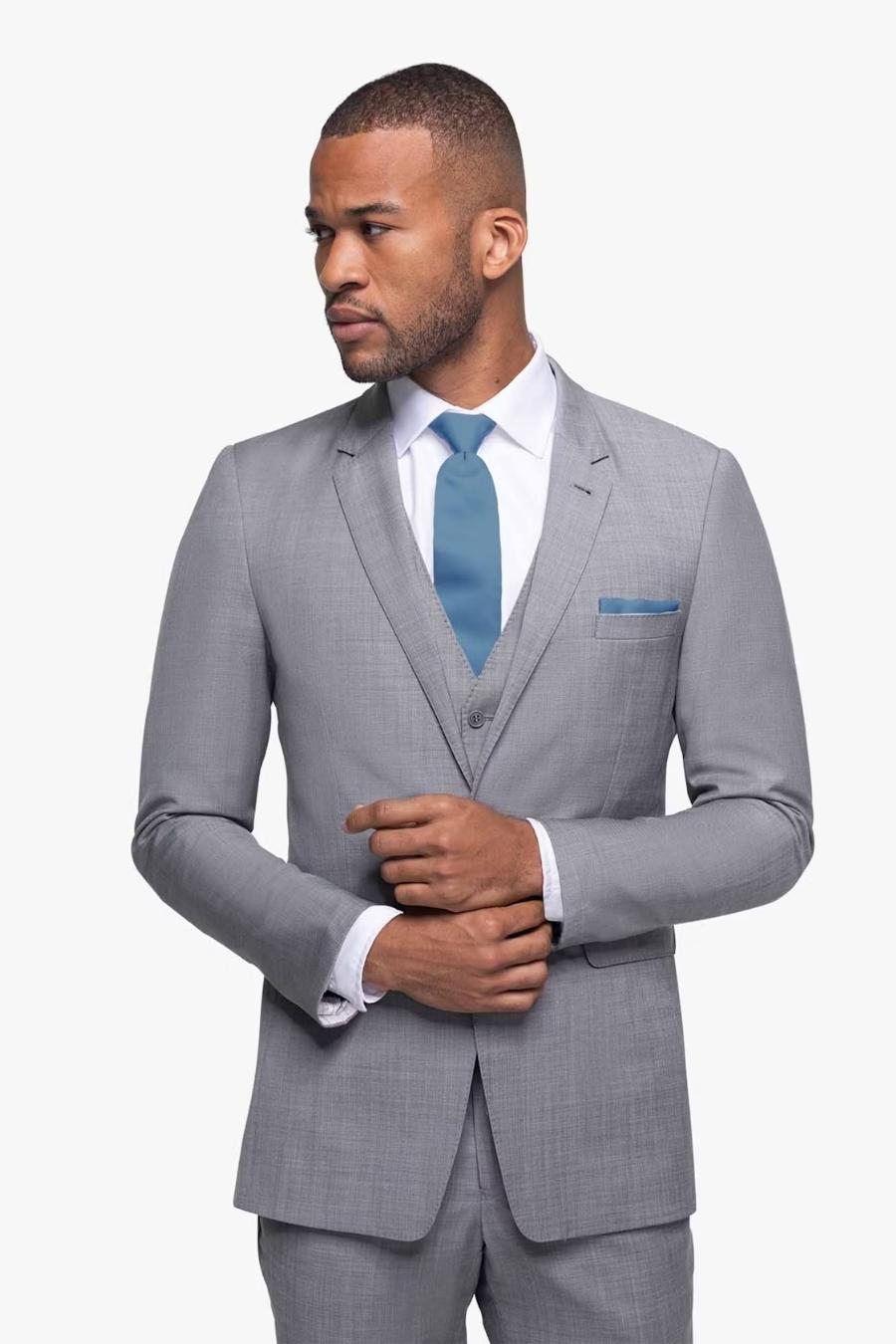 Gray Sharkskin Suit