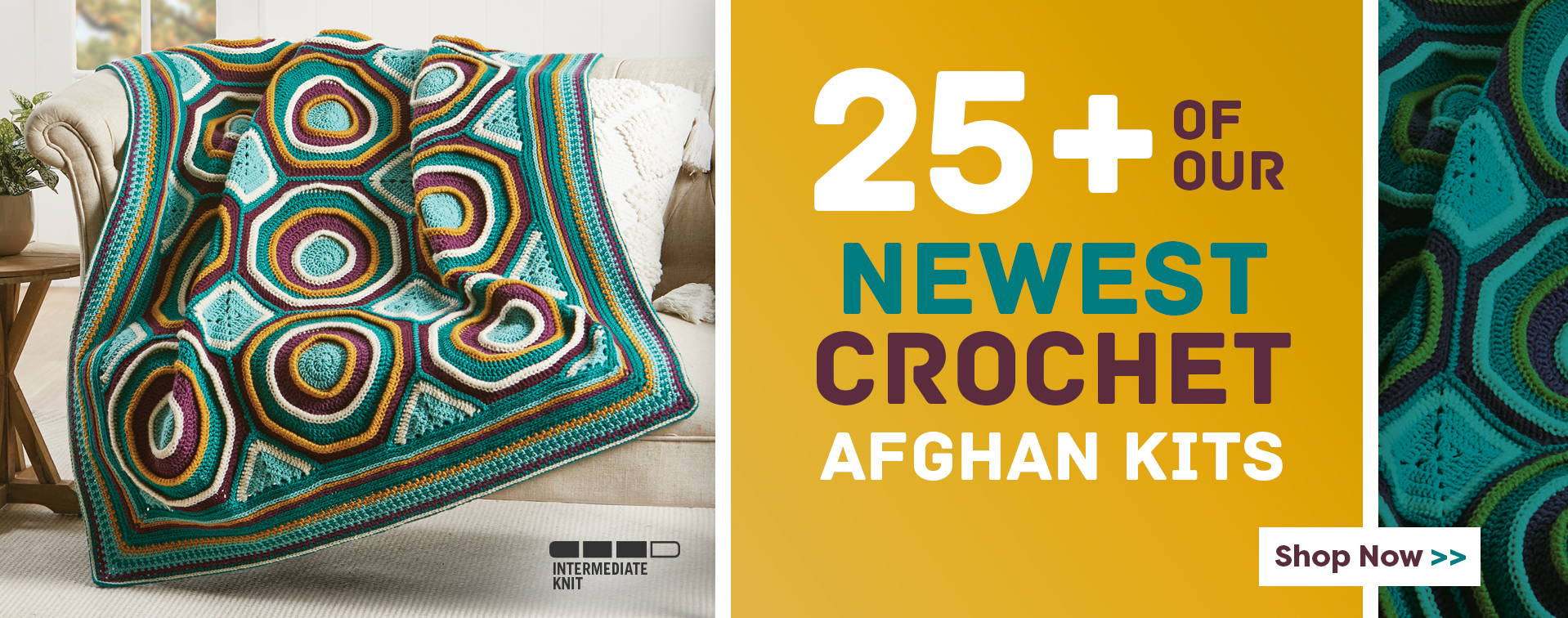 25 plus of our Newest Crochet Afghan Kits