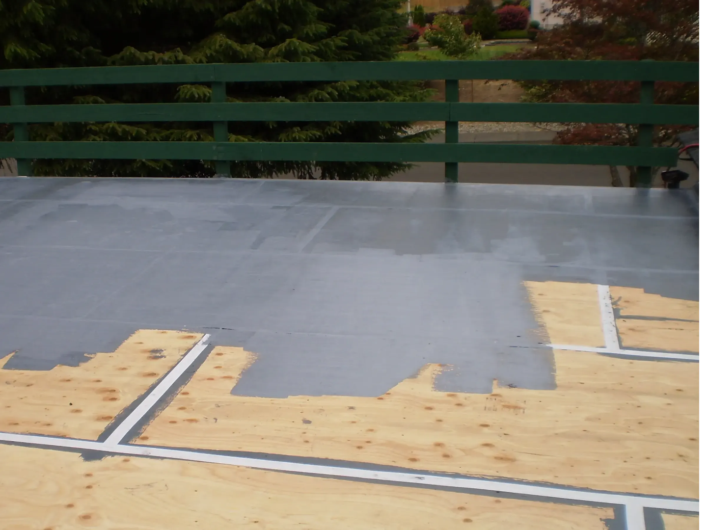 Waterproofing a roof deck with AMES products. 