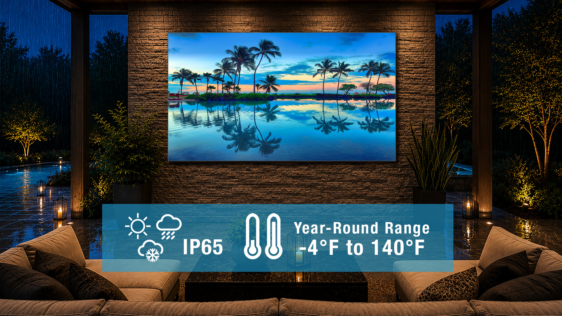 IP65 rated outdoor dvLED solution