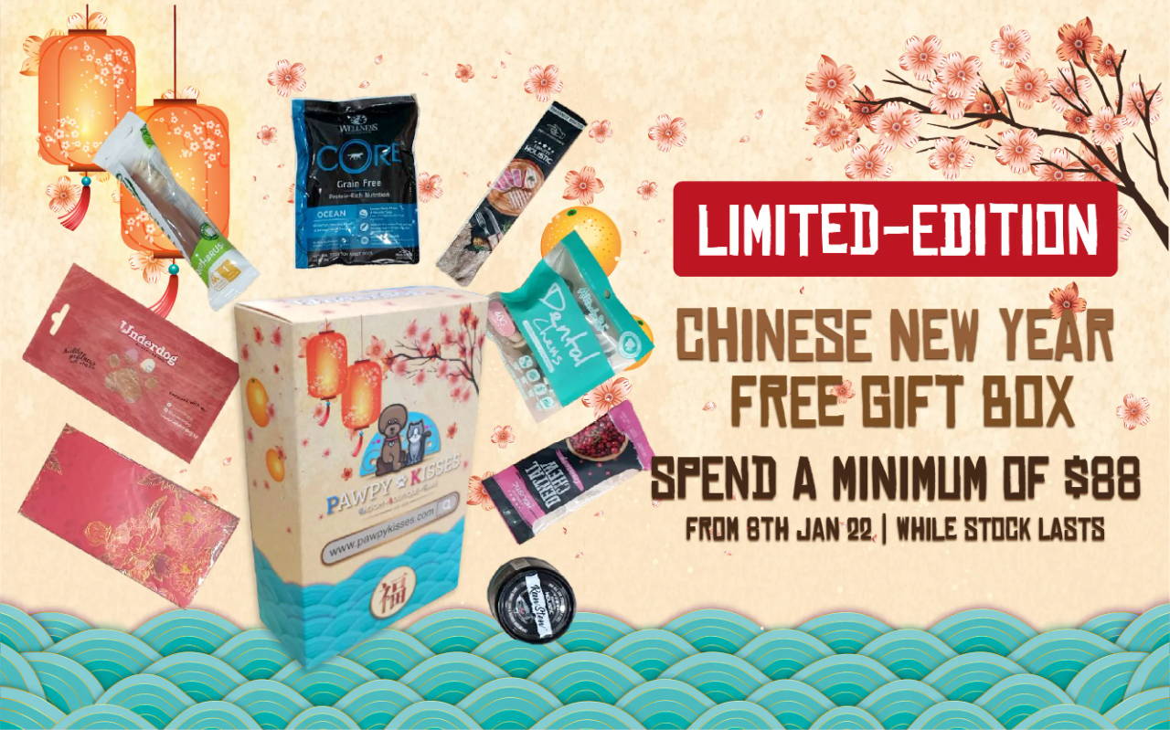 Limited-edition Chinese New Year free gift box with a minimum spend of $88. While stock lasts.