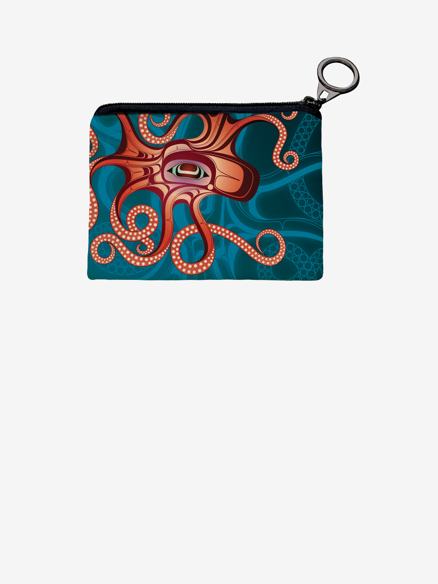 Octopus (Nuu) Coin Purse by Ernest Swanson, Haida