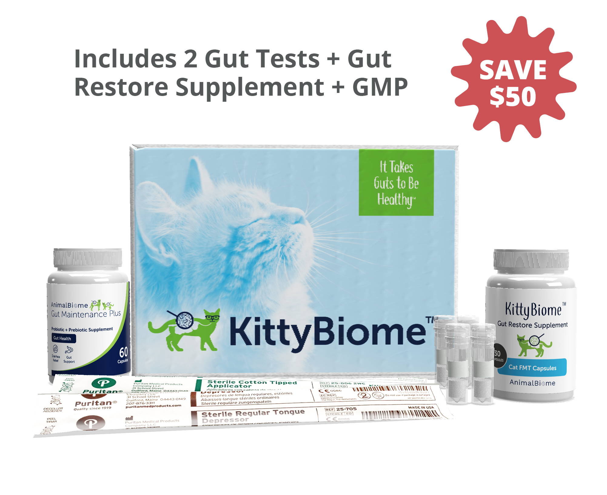 KittyBiome Gut Restore System + GMP for Cats