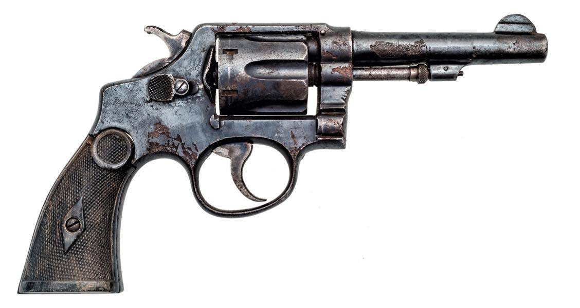 Revolver with rust and corrosion