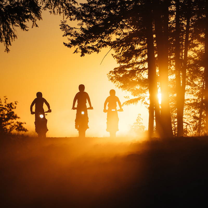 Dirt biking at sunset Samson Hatae