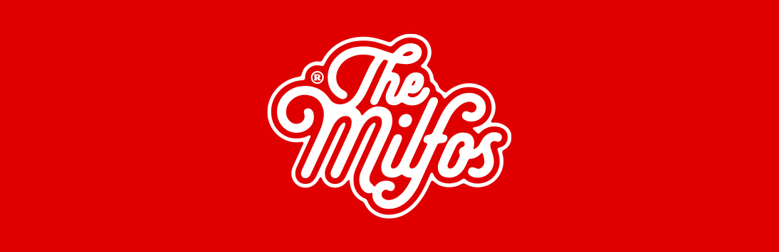 Logo of The Mifos on a red background.