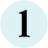 Circle with the number one in black on a light blue background.