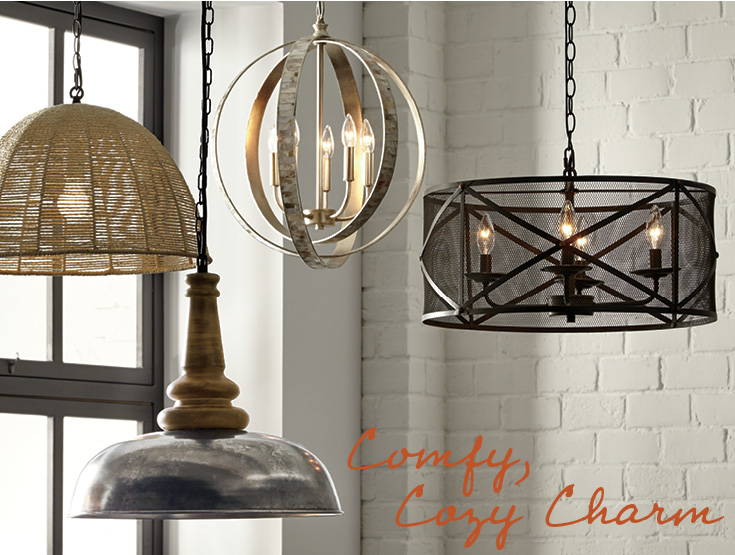 Farmhouse designed hanging lights