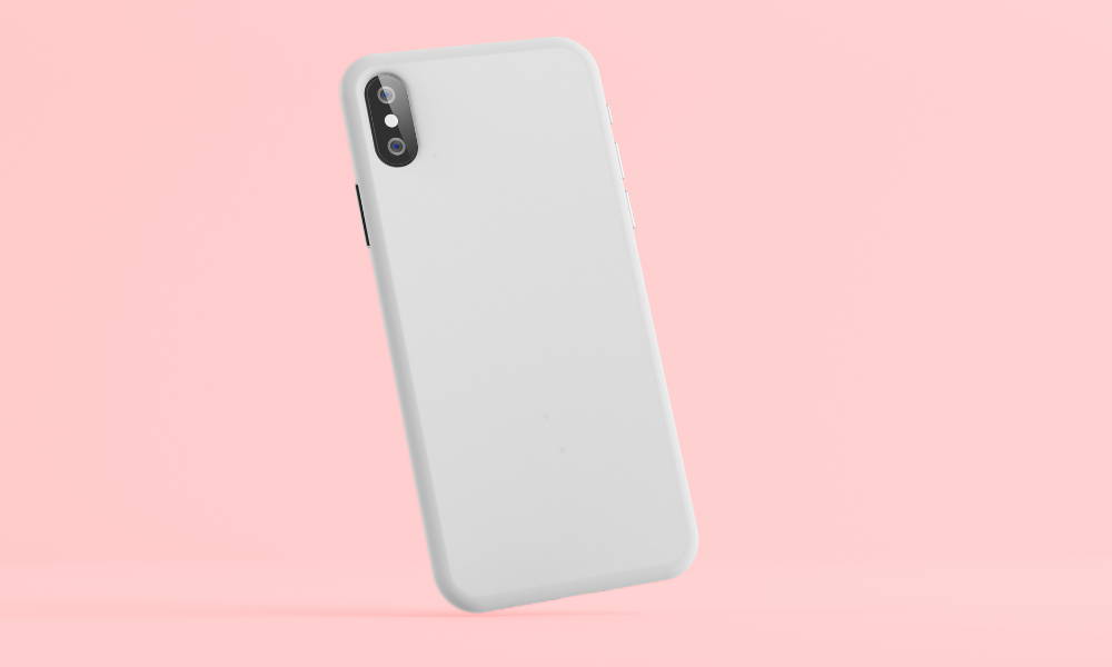 A white phone case