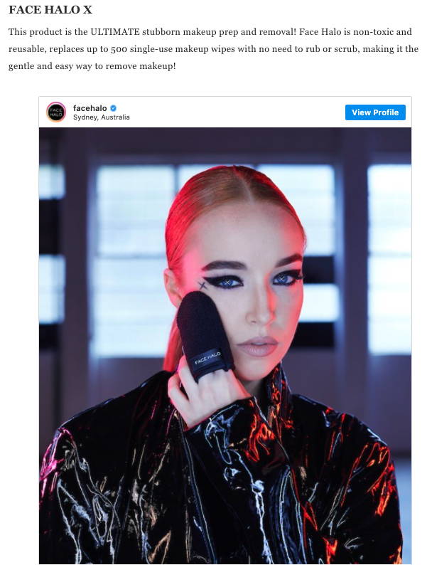 face halo x