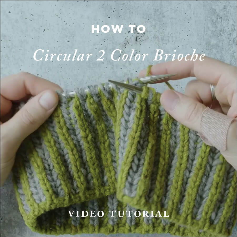 How To Knit: Circular Two-Color Brioche