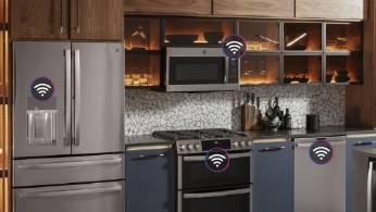 Kitchen Showing Wifi-Enabled Appliances