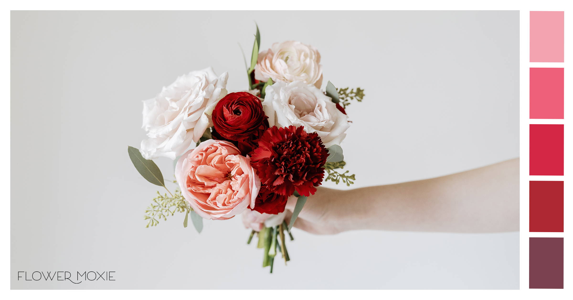 Red wedding flower packages