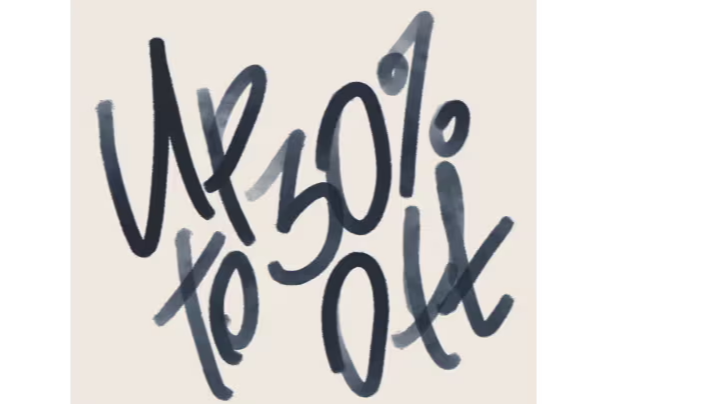 Text promoting a sale: 
