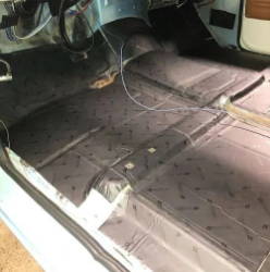 Damplifier Pro sound deadening mat applied to the car floor